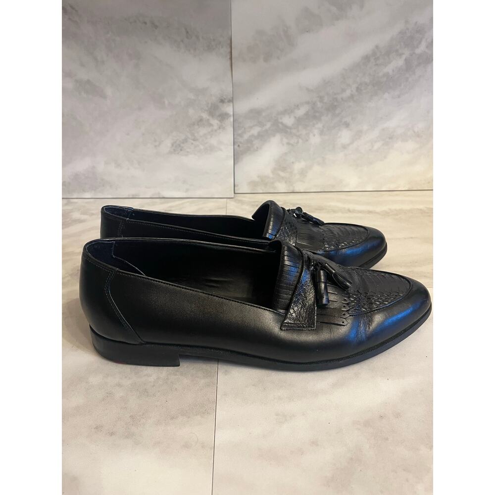 Mauro Bassini Black Tassel Leather Loafers 11 Made In Brazil Men’s Dress Shoes